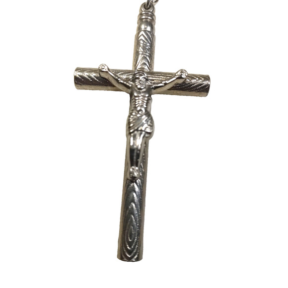 God Protect Religious Keychain Jesus Silver Tone Safety Whistle - Picture 4 of 7